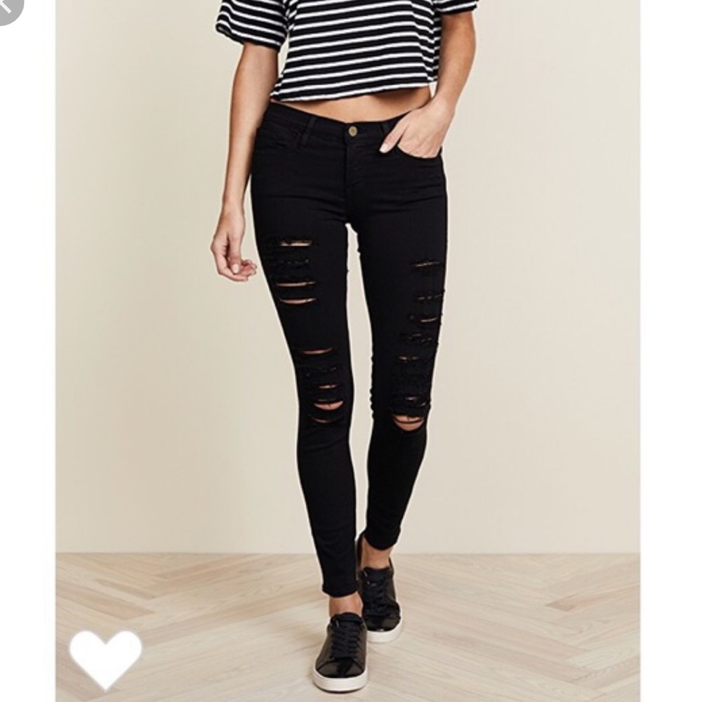 FRAME le skinny de Jeanne ripped jeans